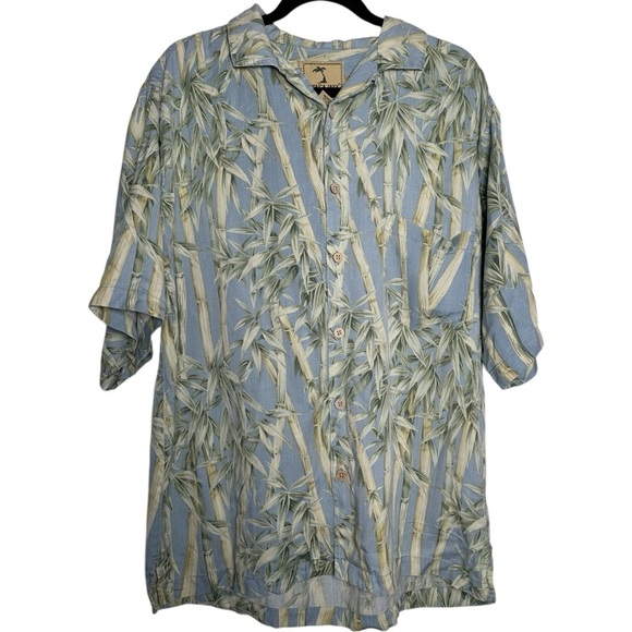 Jamaica Jaxx Men's Silk Short Sleeve Hawaiian Camp Shirt Size Medium - Picture 2 of 9